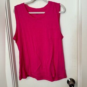 Madewell fuchsia pocket tank top size XL